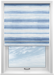 Ombre Velvet, Sky - Motorised Roman Blind